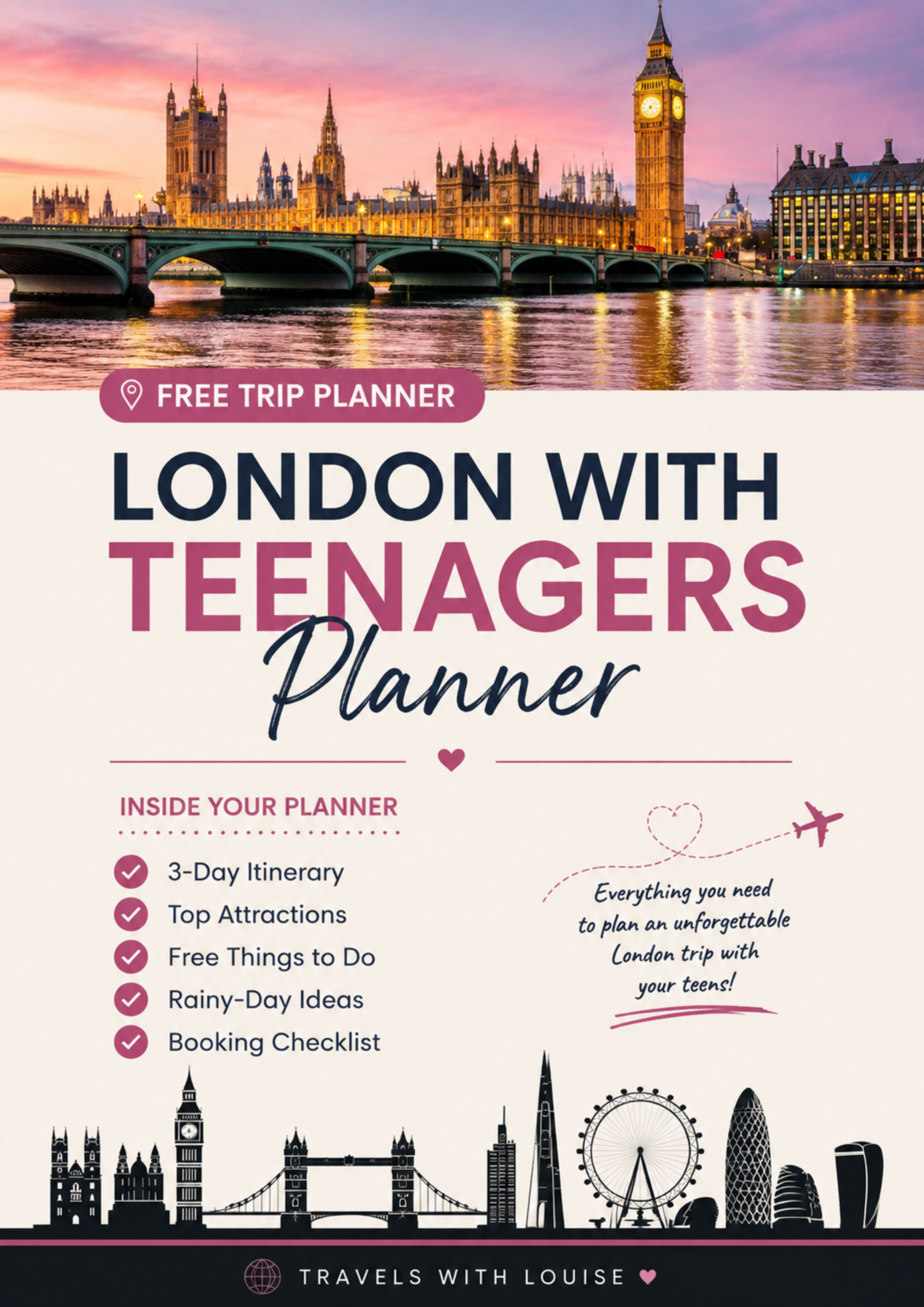 London With Teenagers Planner